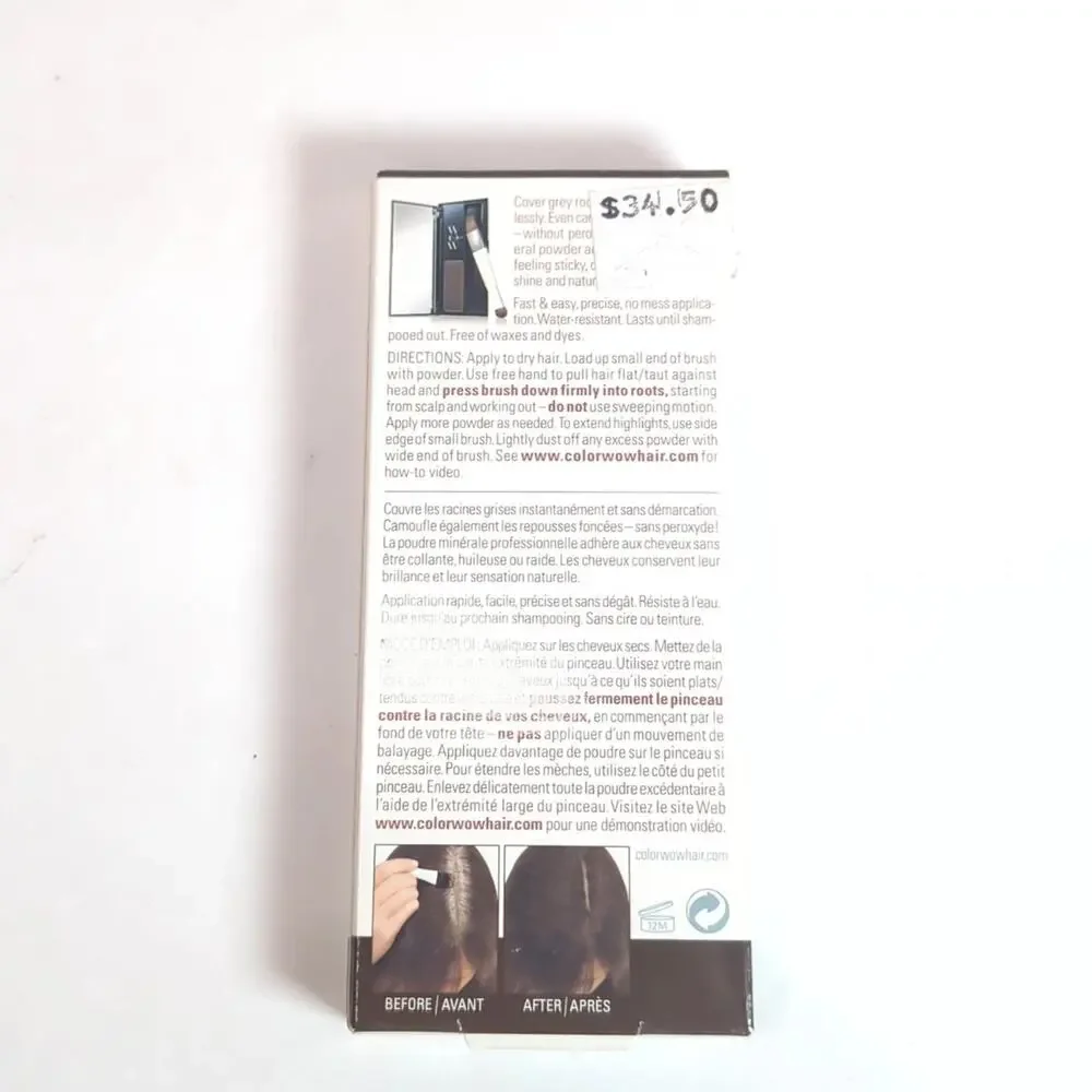 COLORWOW‎ Root Cover Up Dark Brown - New in Box .07oz Camouflage Roots